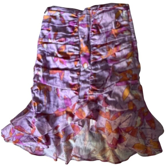 Isabel Marant Jupe Milendi Floral Silk Blend Ruched Mini Skirt Pink 34 Size 2 XS - Picture 12 of 16